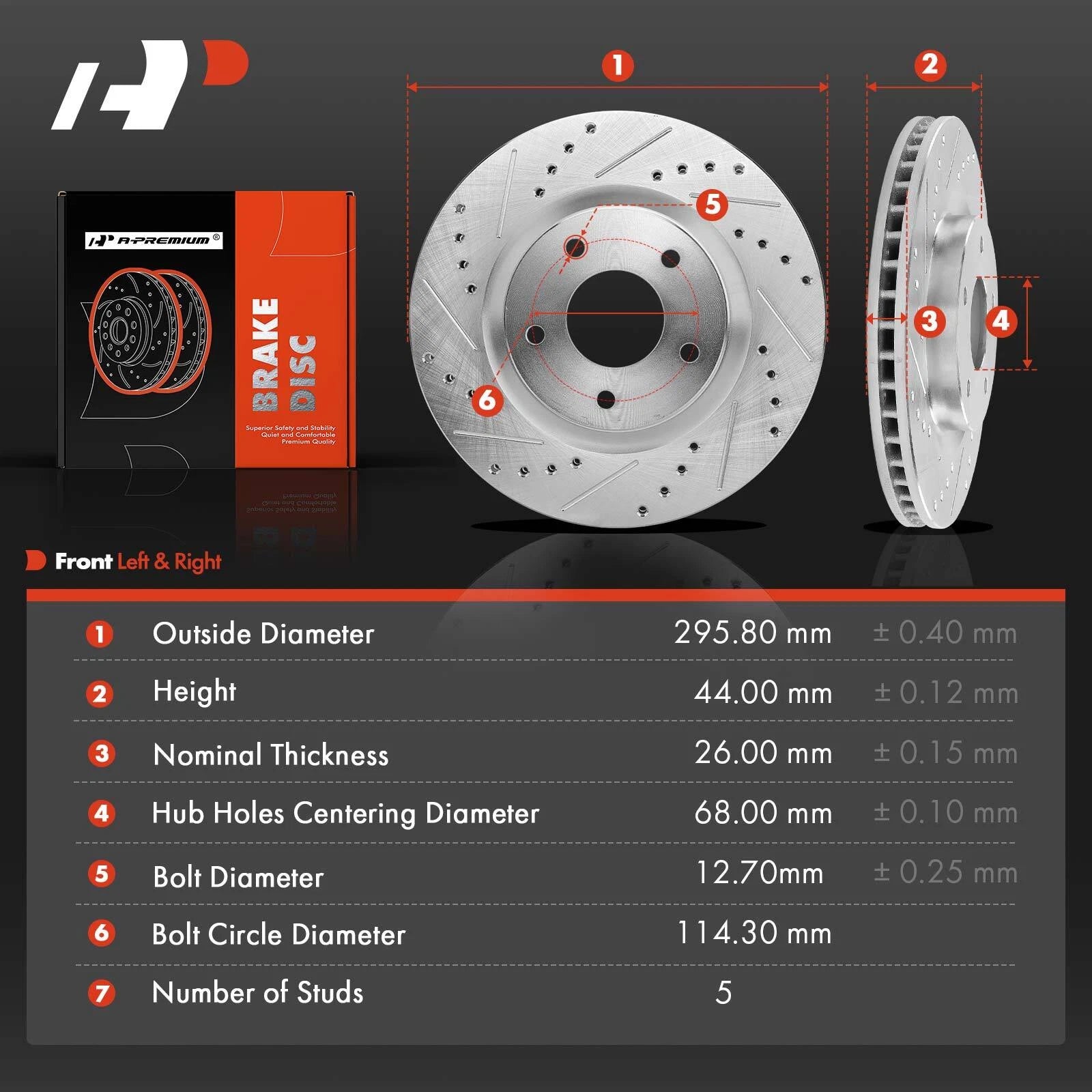 Drilled Brake Rotors for Nissan Rogue (2008–2013) and Sentra (2007–2012)