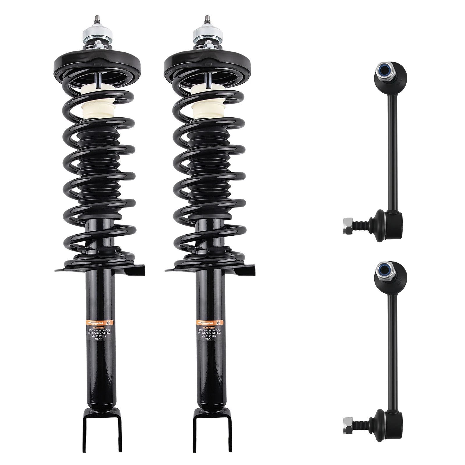 Set of 4 Rear Complete Strut Spring & Sway Bar Links for Honda Accord (2013–2017)