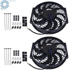 2X 12'' Slim Push Pull Electric Radiator Cooling Fan Universal