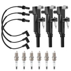 3x Ignition Coil + 6x Spark Plug + 3x Wire for Dodge Durango (2009) UF640