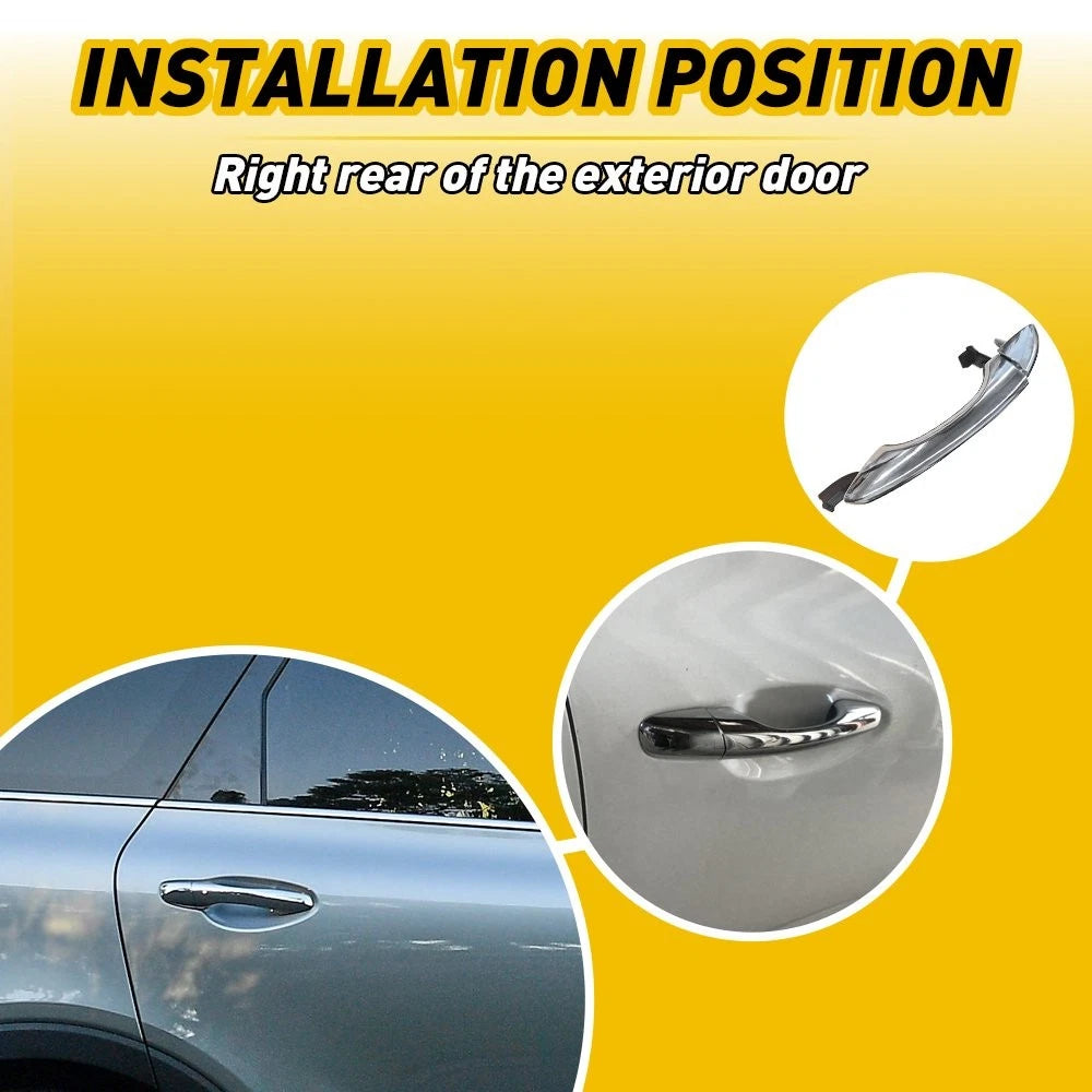 Exterior Rear Right Door Handle for Kia Sorento (2016-2020)