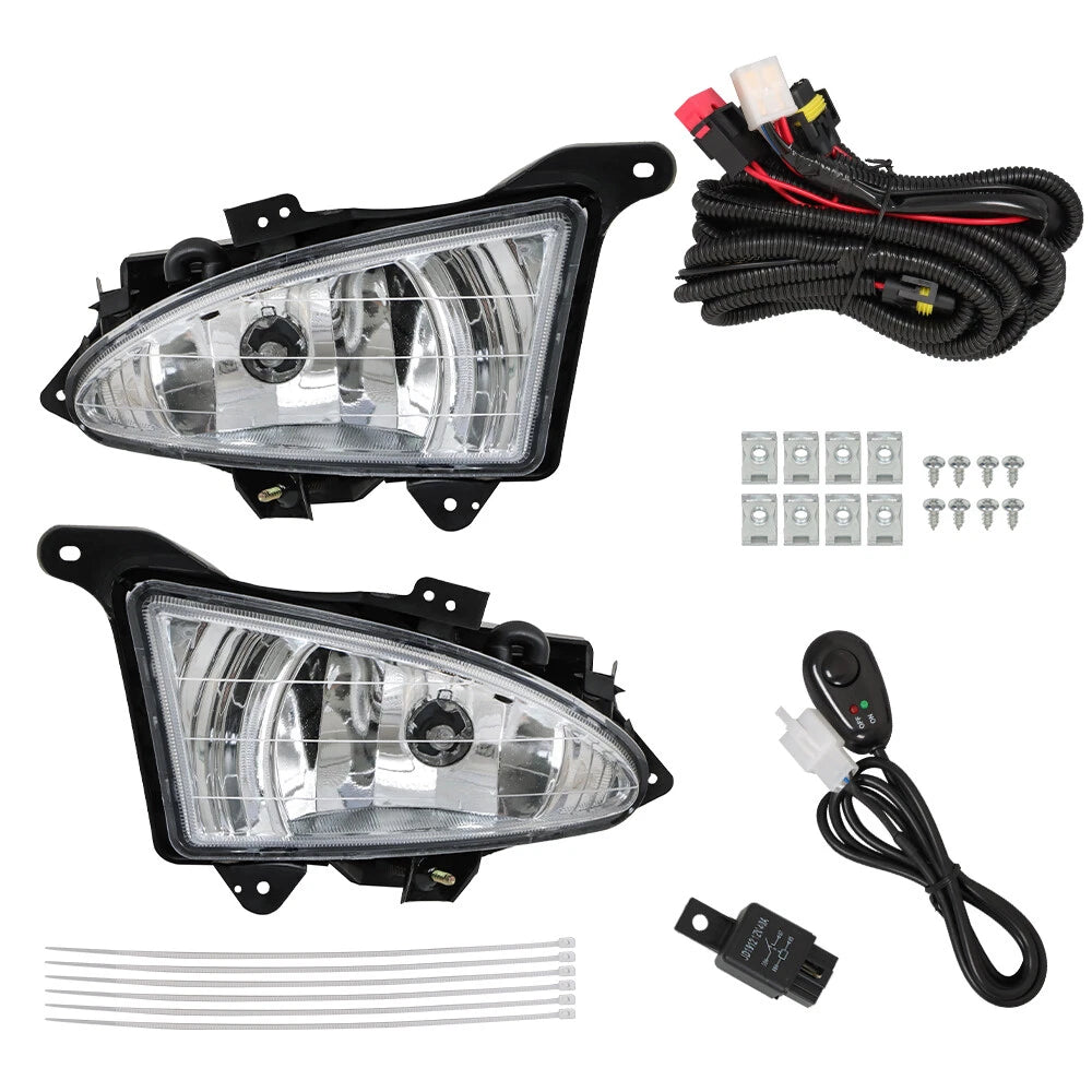 Set of 4 Fog Light Assemblies for Hyundai Elantra (2007–2010)