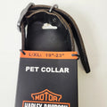 Large Black Leather Dog Collar for Harley-Davidson (MPC200-08-L)