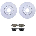 Front Rotors & Akebono EURO Ceramic Brake Pads Kit for Audi A4 Quattro (2002–2008)