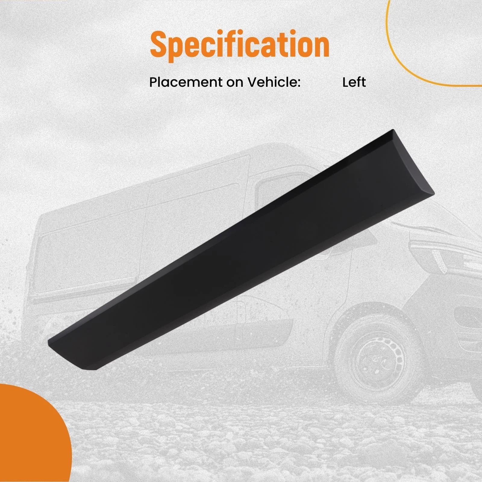 Left Door Trim for Ford Transit 150/250/350 HD (2015–2024) Black