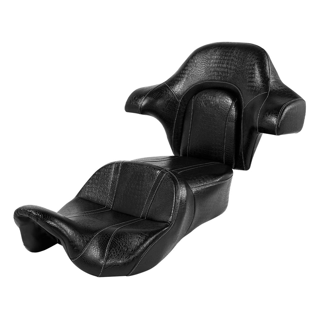 Seat Backrest Pad for Harley Touring Road Glide (2014–2023) Black