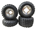 Set of 4 DWT A5 Polished Rims & Obor Kraken Tires for Honda TRX 250R 400EX 450R LTR450 KFX450R