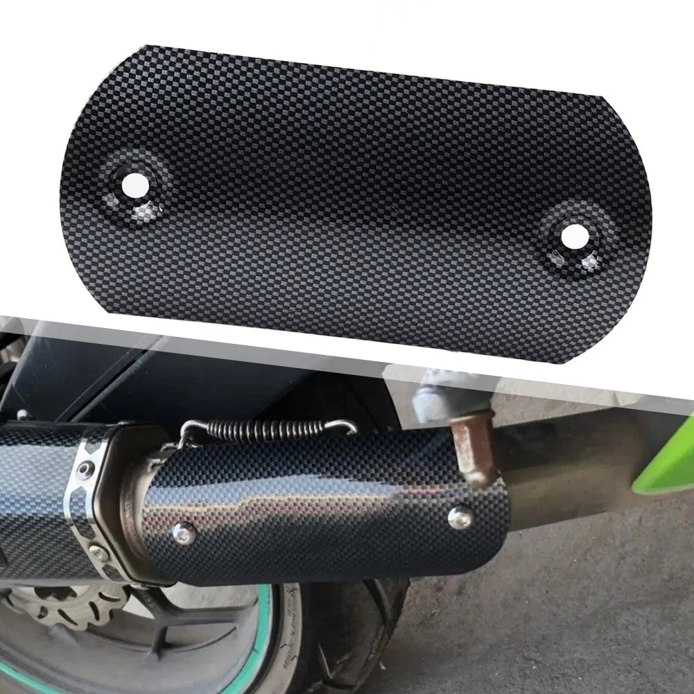 Exhaust Middle Pipe Heat Shield Cover for Motorcycle (Carbon Like)