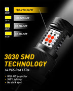 2X 3157 3156 T25 Tail Brake Stop Lamp Projector 14-SMD 3030 LED for