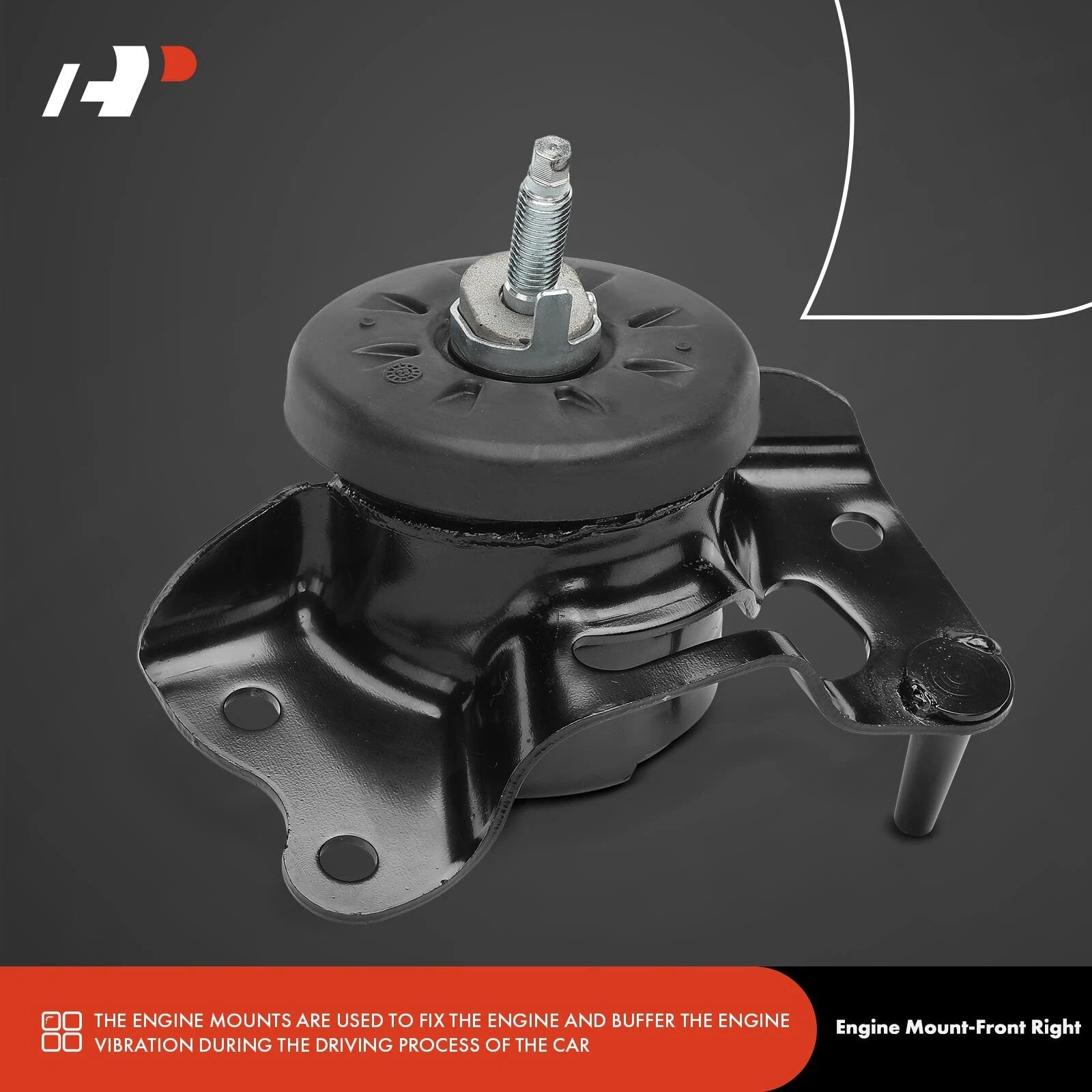 2X Front Engine Motor Mount for Jeep Wrangler JL (2018-2024)
