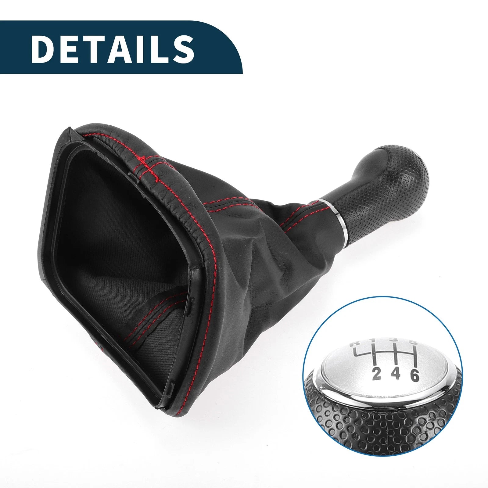6 Speed Gear Shifter Knob with Cover No. 1J0711113C for Volkswagen Golf (2010–2014)