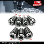 7Pcs ER11 Spring Collet for CNC Milling Lathe Tool