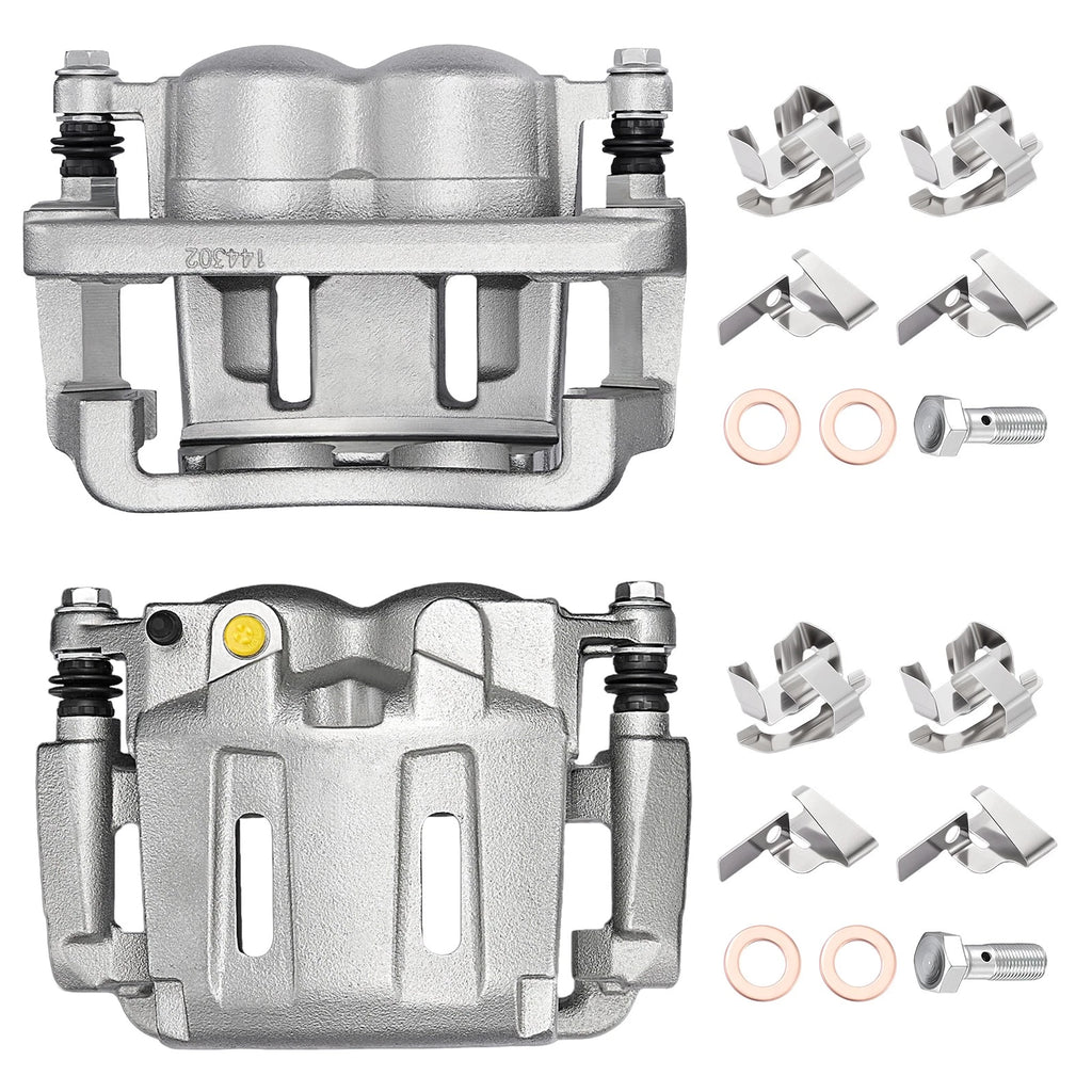 2X Front Brake Calipers w/Brackets for Ford F-250 F-350 Super Duty (2005–2010)