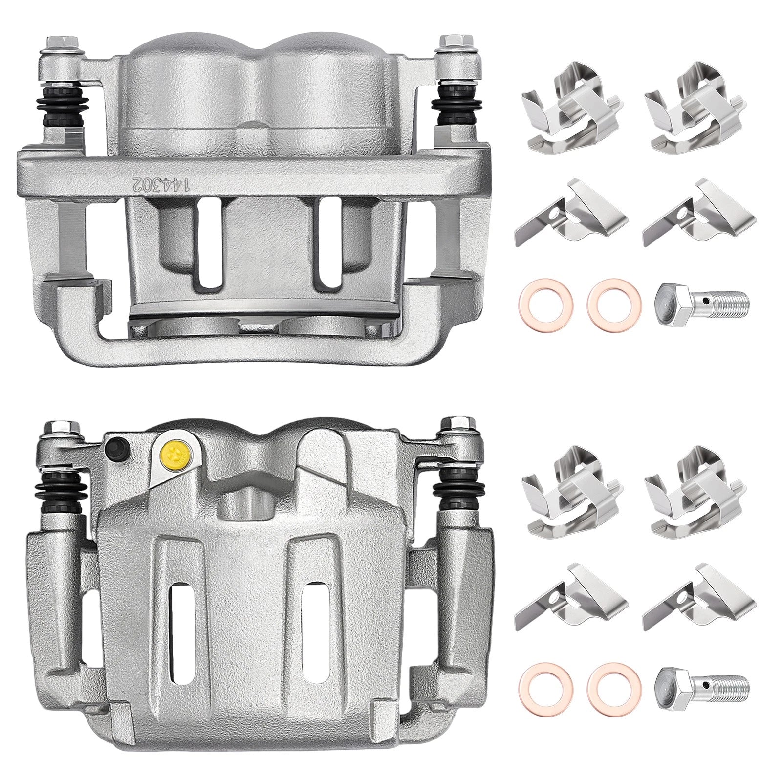 2X Front Brake Calipers w/Brackets for Ford F-250 F-350 Super Duty (2005–2010)