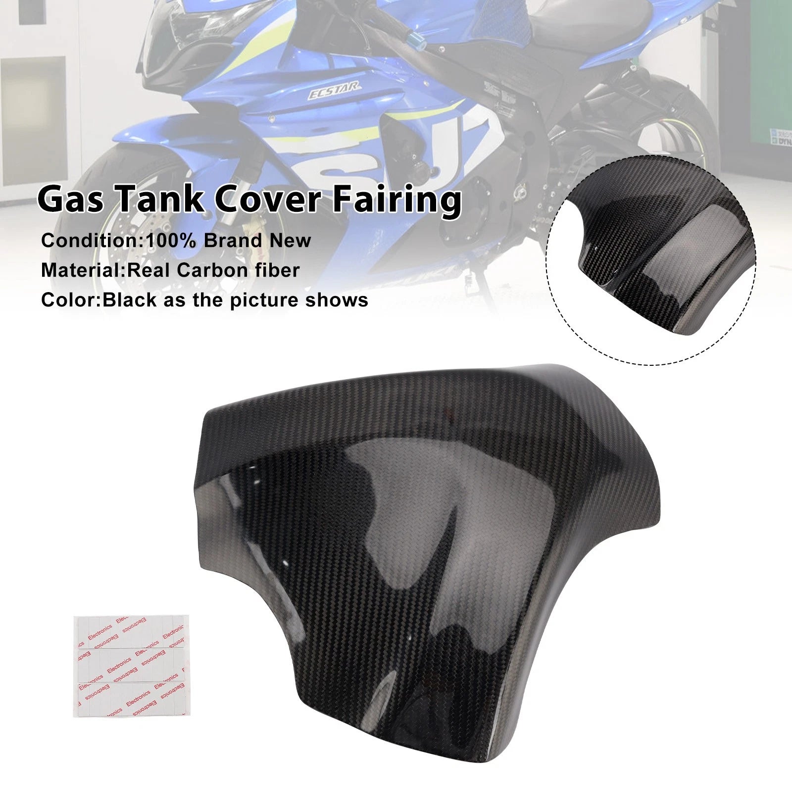 Carbon Fiber Tank Cover Fairing for Suzuki GSXR1000 (2009–2016)