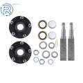 2X Trailer Hub Kit with Bearings L44610 for 3500lbs Axles (5 on 4.5" & 5")