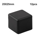 Chair Leg Cap Protector Pads for Furniture (Set of 4) - Black Non-slip PVC