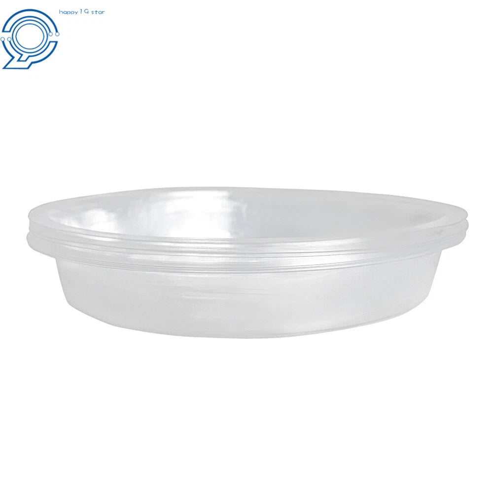 Set of 5 Heavy Duty Clear Plastic Plant Flower Saucer Drip Tray