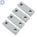 Set of 4 Reversible Aluminum Soft Jaws for 6" Vises (6" × 2" × 1")