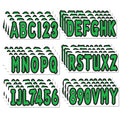 Green Sticker Decals A-Z Letters & 0-9 Numbers for Boat (Universal)