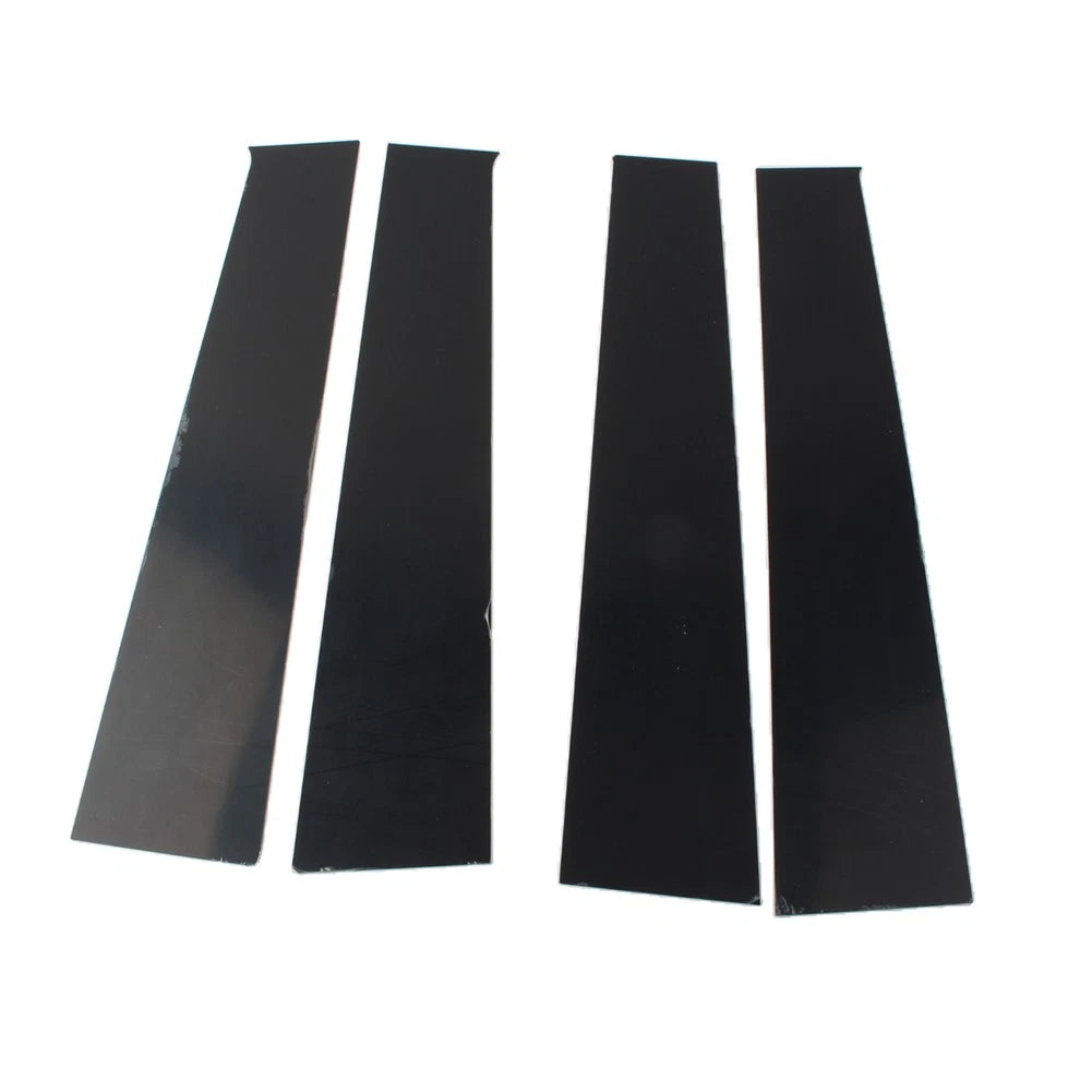 Set of 4 Car Window Pillar Door Trim for Dodge Ram 1500 (2009–2018) Bright Black
