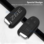 Silicone Remote Key Fob Shell Cover for Jeep Chrysler Dodge (2014-2024)