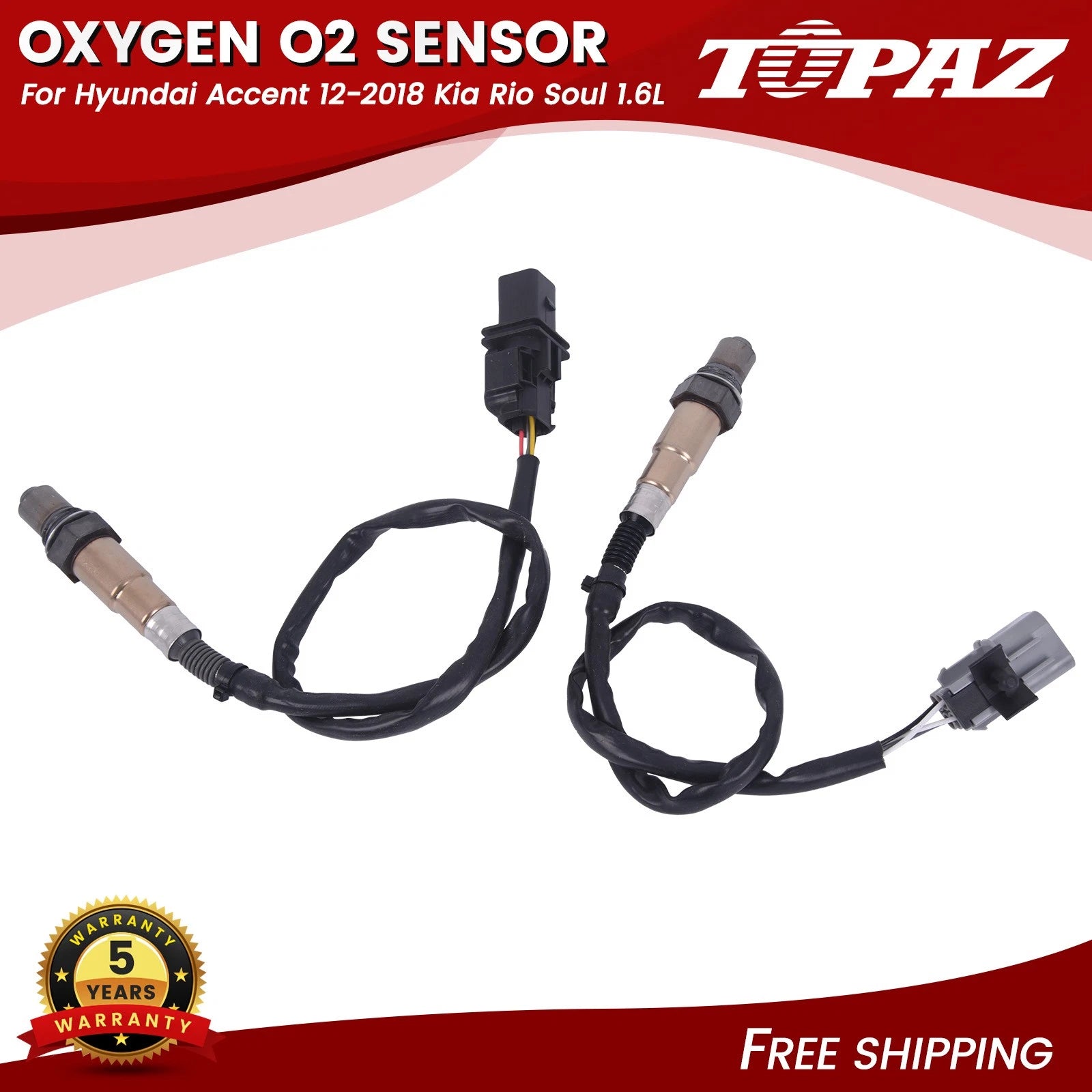 2x Oxygen Sensor for Hyundai Accent (2012–2018) Kia Rio, Soul (1.6L)