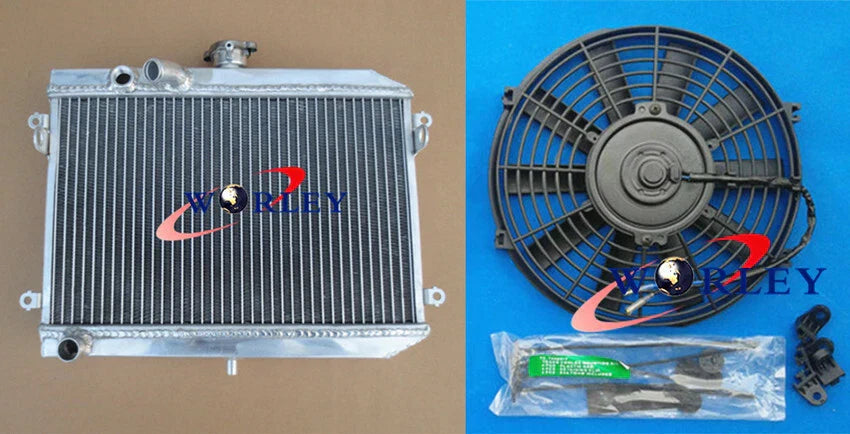 Aluminum Radiator + Fan for Suzuki Vinson 500 LTA500F LTF500F (2002-2007)