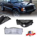 2X Clear Lens Front Turn Signal Lights for Jeep Cherokee (1984–1996)