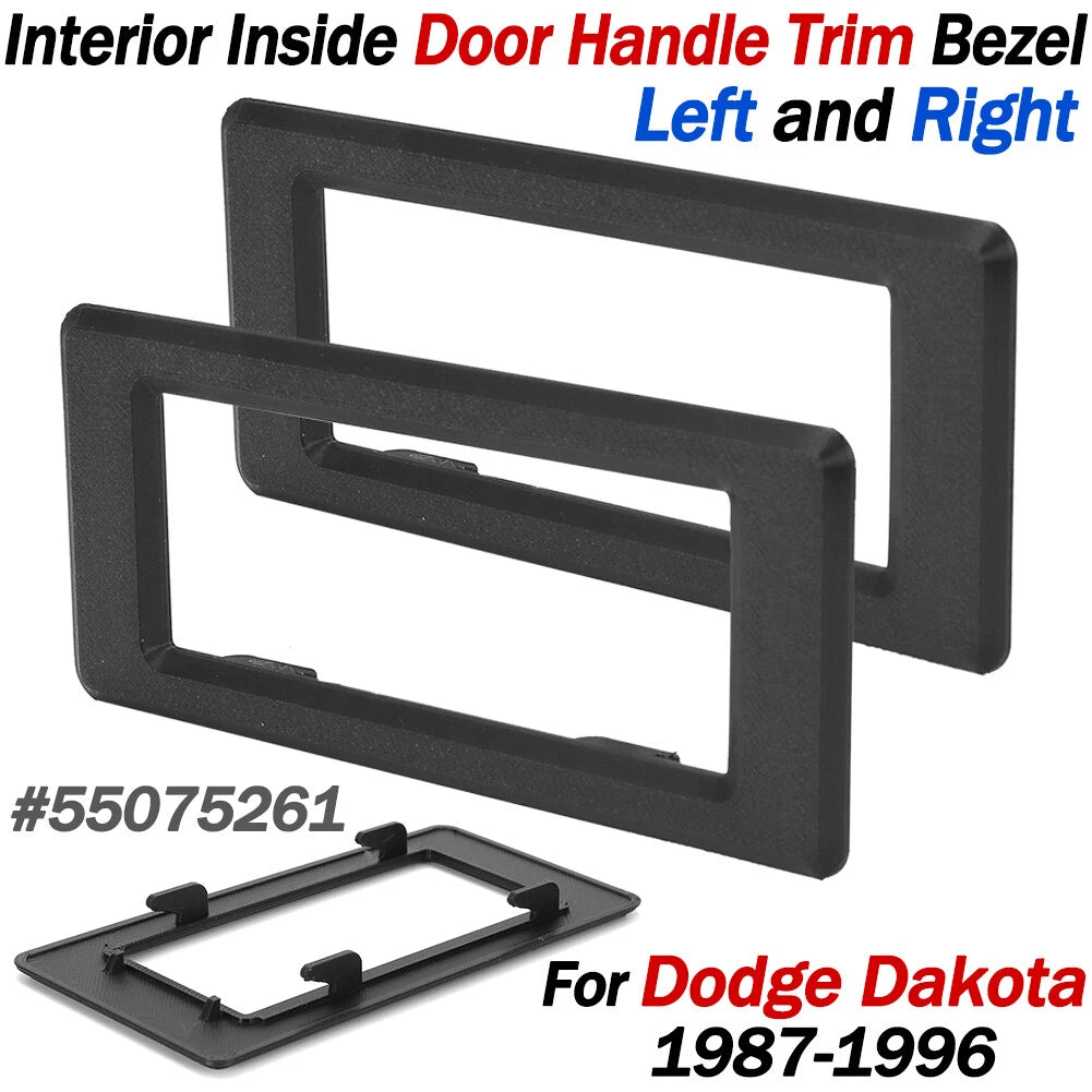 Set of 2 Door Interior Handle Trim Bezels for Dodge Dakota (1987–1996)