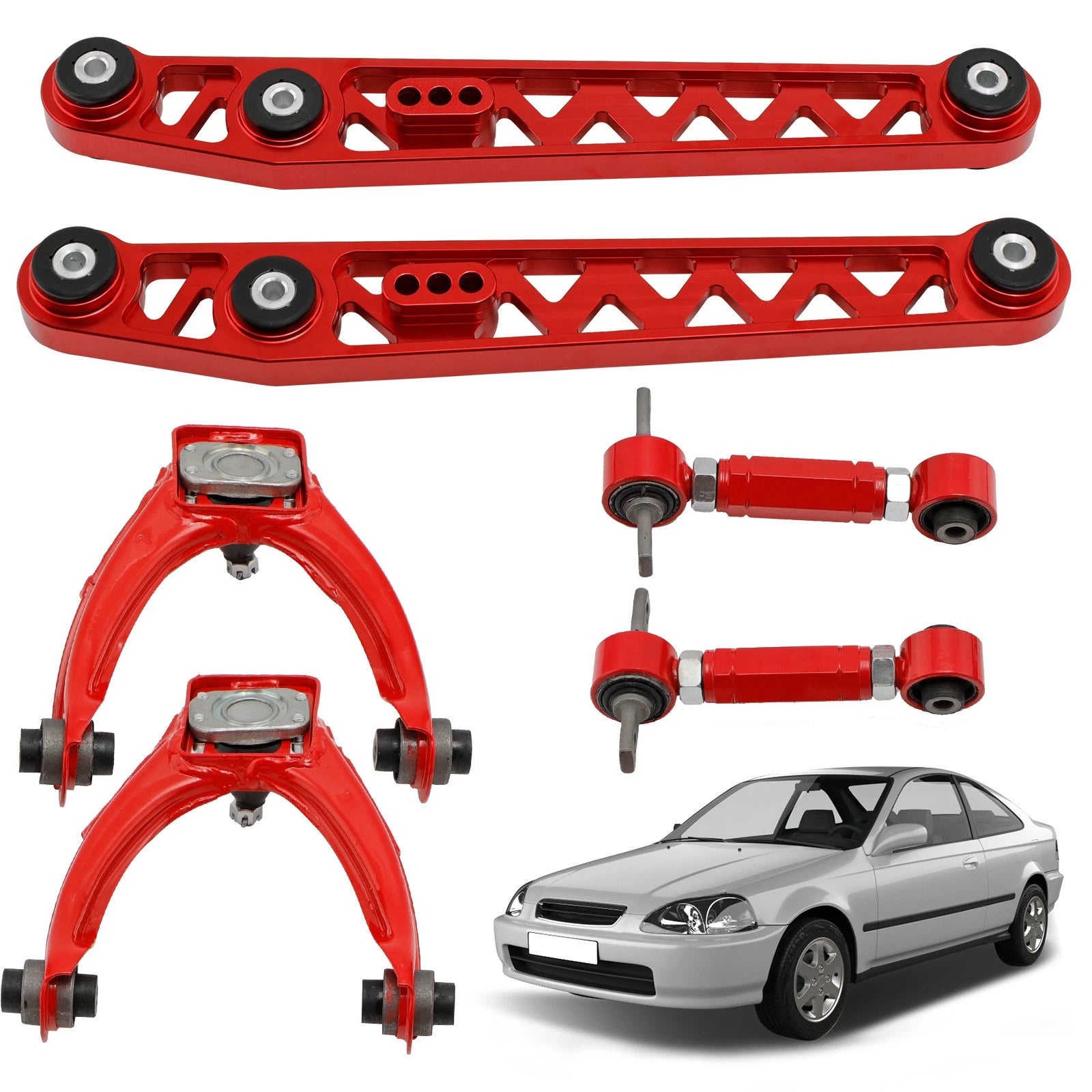 Suspension Kit Front Rear Control Camber Toe Arms for Honda Civic (1996–2000)