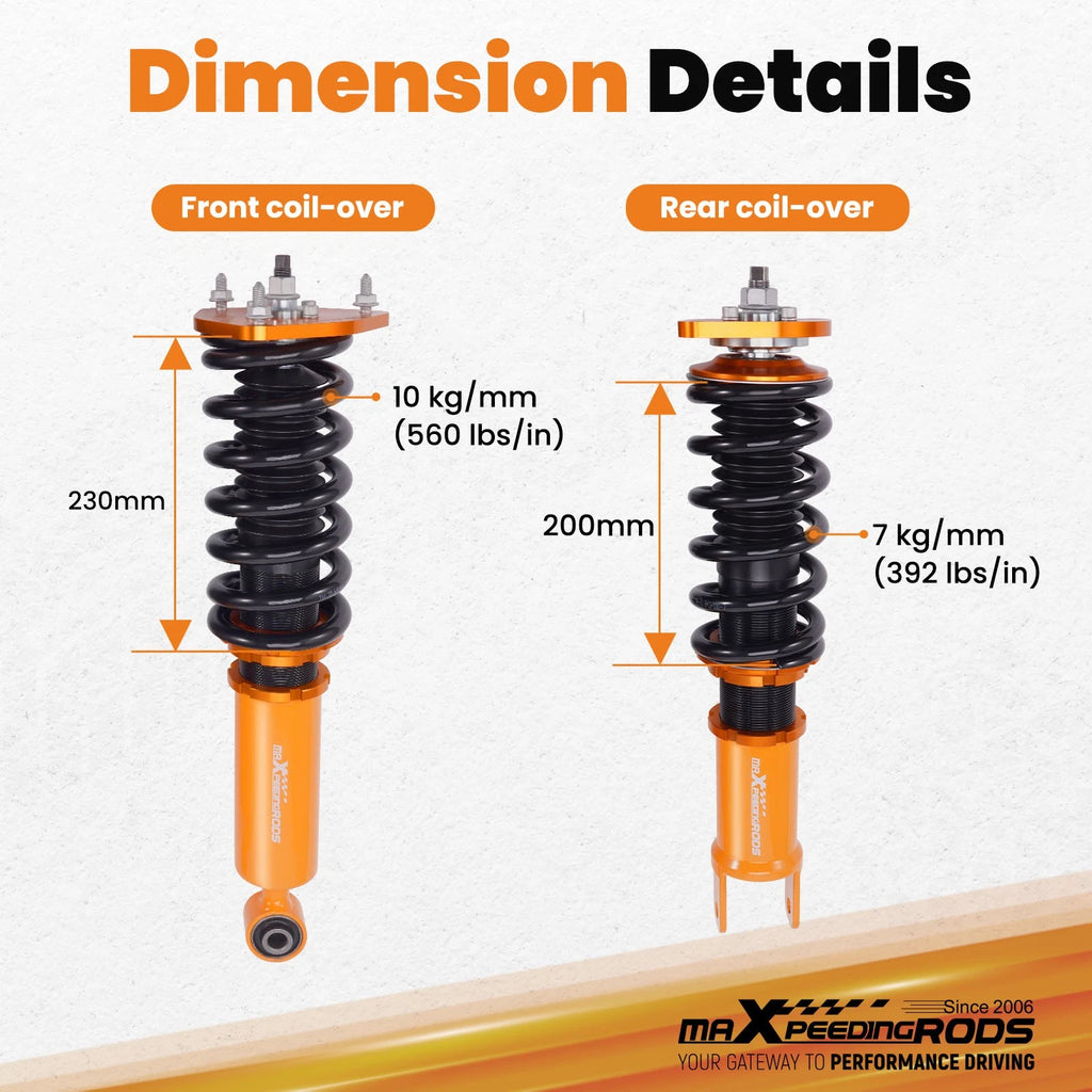 Adjustable Coilovers Lowering Kit for Nissan 370Z / G37 (2009-2013)