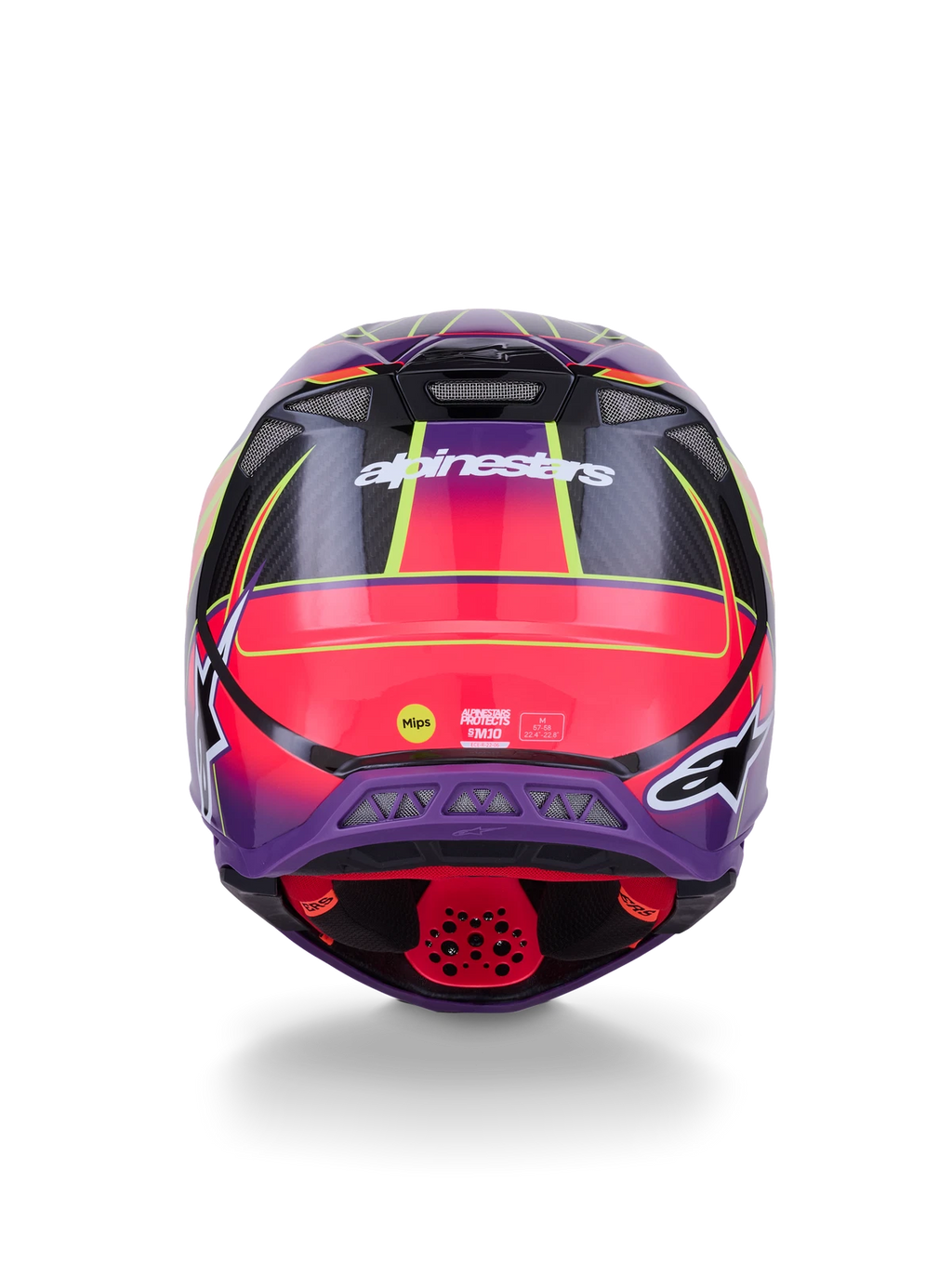 Alpinestars Supertech S M10 Offroad Helmet for Large Size (Pink Violet Yellow)