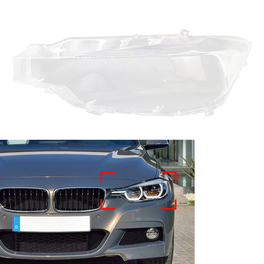 Transparent Front Headlight Lens Cover for BMW 3 Series F30 F31 (2012-2015)