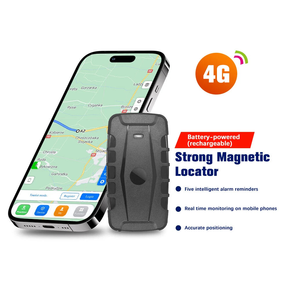 4G GPS Tracker for Cars - Magnetic, Real-Time, Waterproof