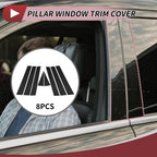 Set of 8 Door Pillar Window Trim for Nissan Rogue (2008–2013) Black