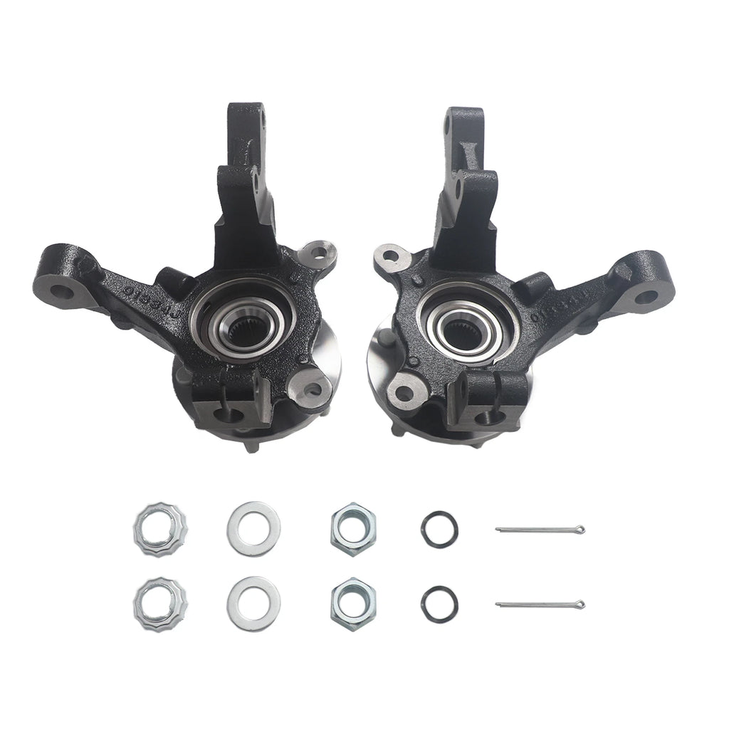 Pair of Front Steering Knuckles and Wheel Hub Bearings for Dodge Caliber (2007–2012)