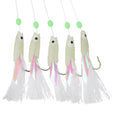 Set of 4 Fishing Lures with Luminous Hooks for Deep Sea Fishing