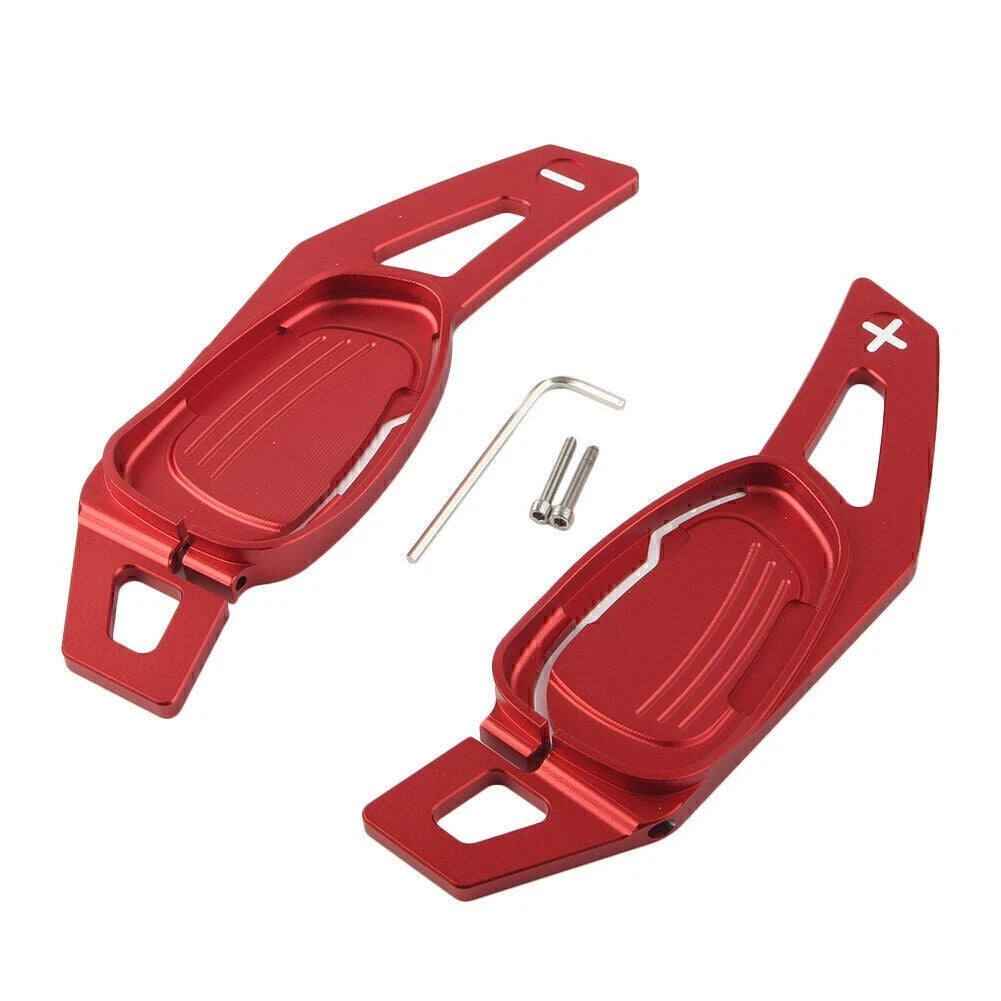 Steering Wheel Shift Paddle Shifter Trim Cover for Audi RS3 (2015–2016) Red Pair