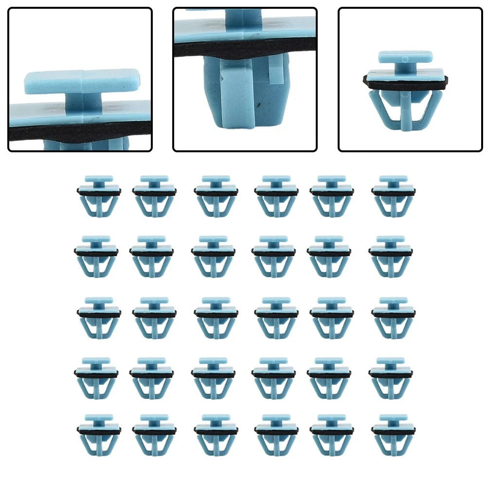 30 Molding Clips for Kia Hyundai (Fender Flare, Rocker, Door)