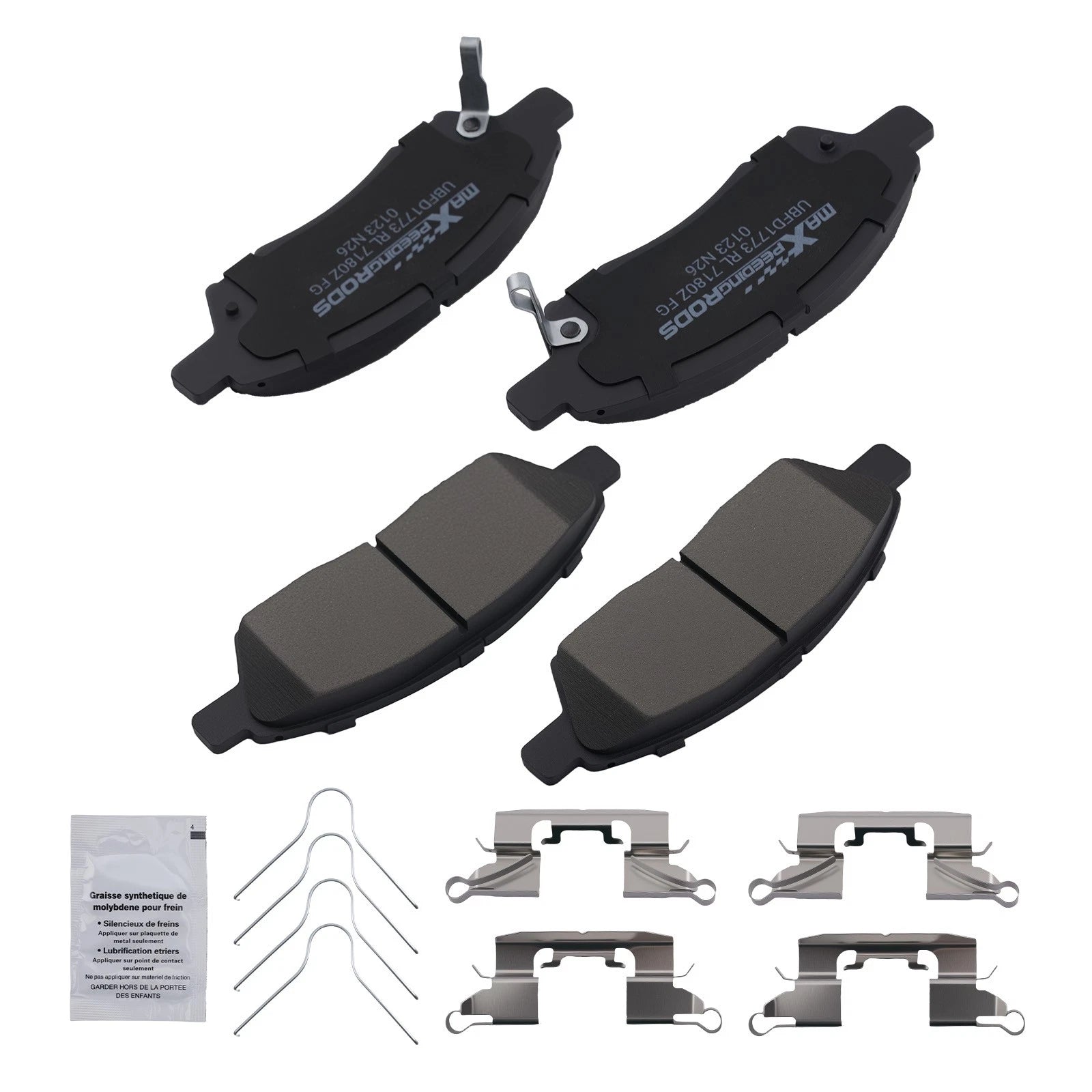 Front Ceramic Brake Pads Kit for Nissan Micra (2015–2017) Versa (2012–2019) P1592