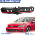 Front Grille with Red Trim for Volkswagen MK7 Golf/GTI (2015–2016)