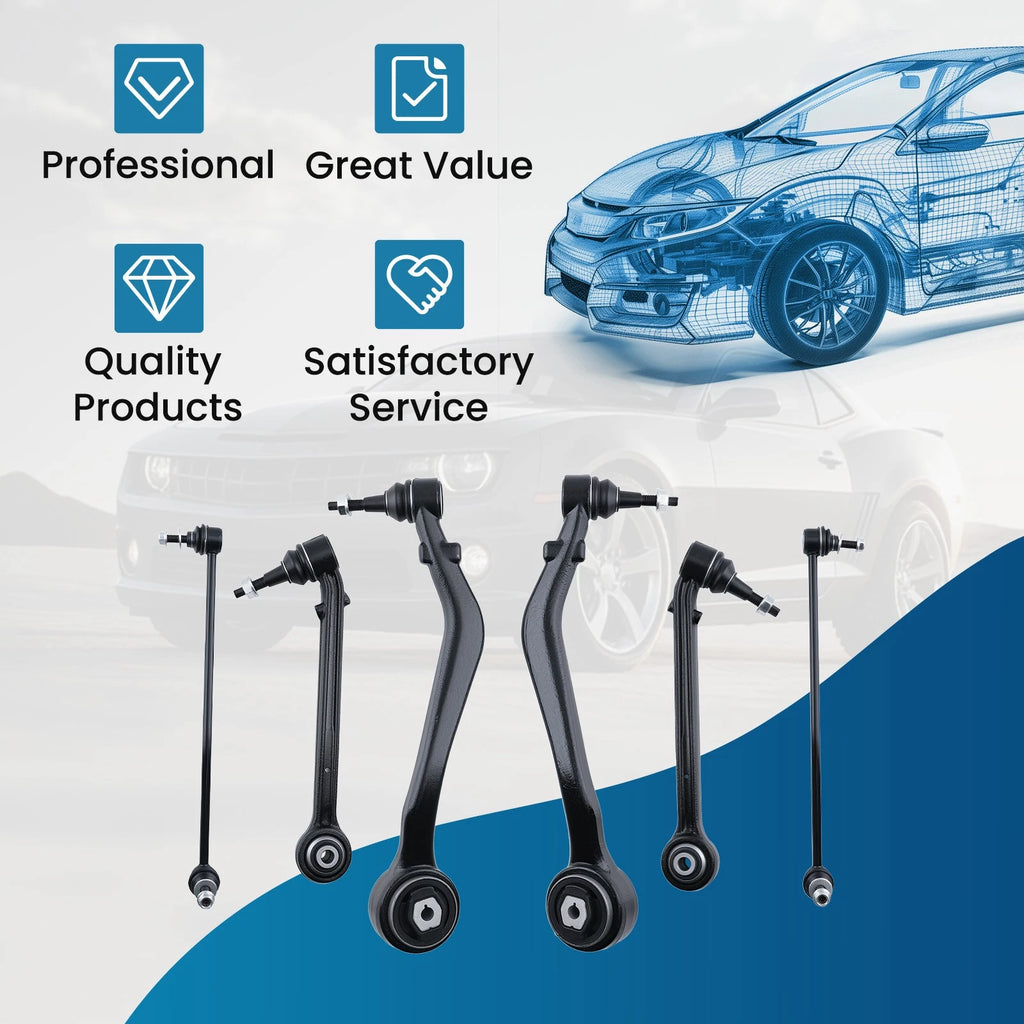 8PCS Front Struts, Control Arms, Sway Bars for Chevrolet Camaro (2010–2012)