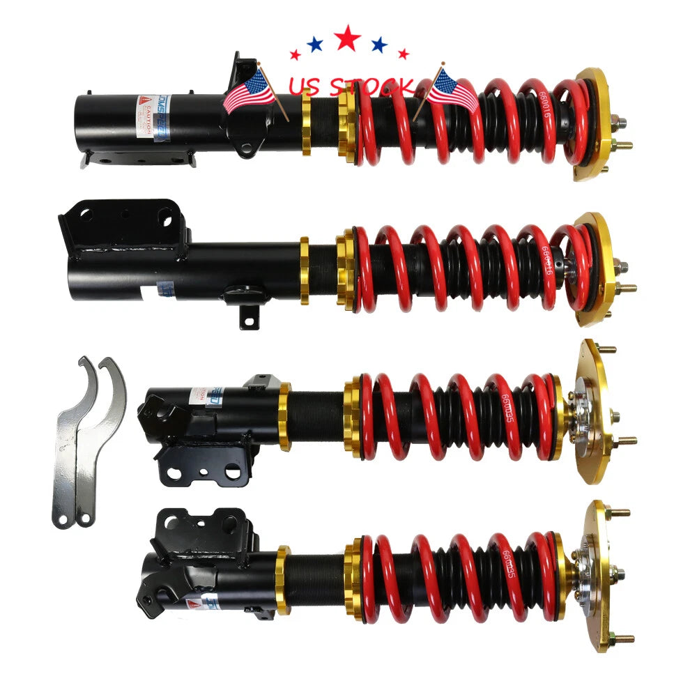 Set of 4 Adjustable Coilover Struts for Toyota Corolla (1988-1999)