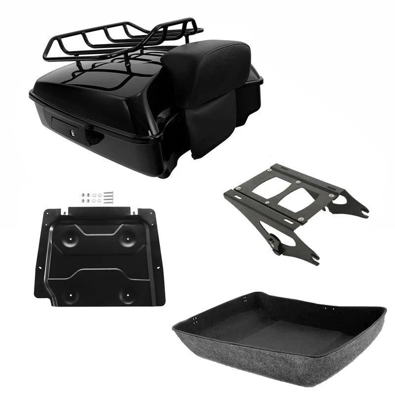 Chopped Trunk Pad Mount Rack Plate for Harley Touring Road King (2014–2026)