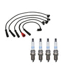 Denso 7mm Wire Set & 4 U-Groove Spark Plugs Kit for Mazda 626 MX-6 (1988–1997)