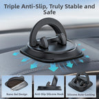 Car Dashboard Phone Holder with Suction Cup and Adjustable Width
