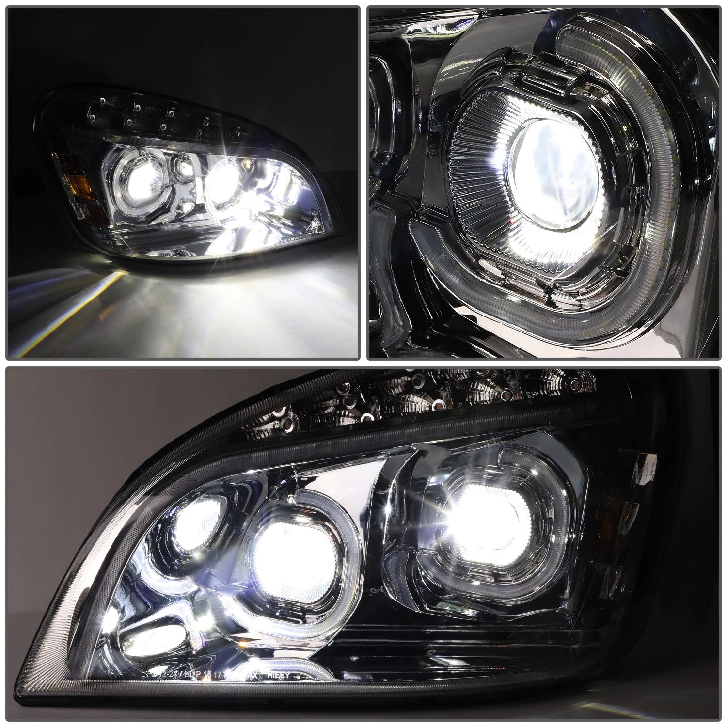 Full LED C-Halo Projector Headlight Lamps for Cascadia (2008–2017)