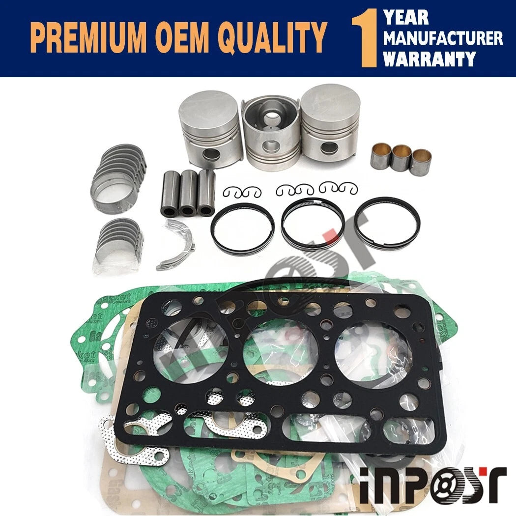 Overhaul Rebuild Kit DH1101 D1101 for Kubota L245 L2201 (1970–2023)