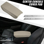 Car Center Console Cover Pad for Hyundai Tucson (2022-2023) Faux Leather Beige
